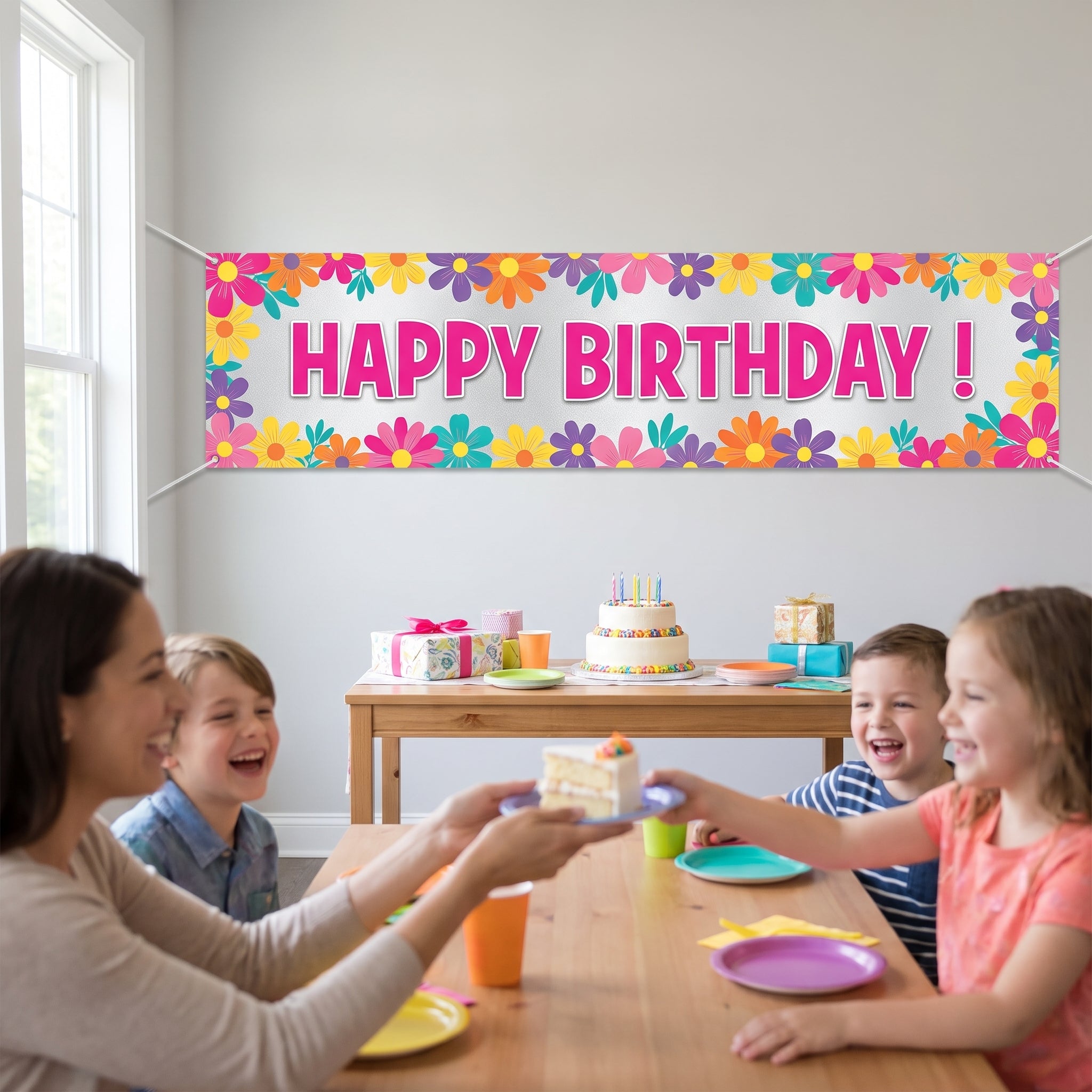 Floral Pretty Petal Birthday Banner