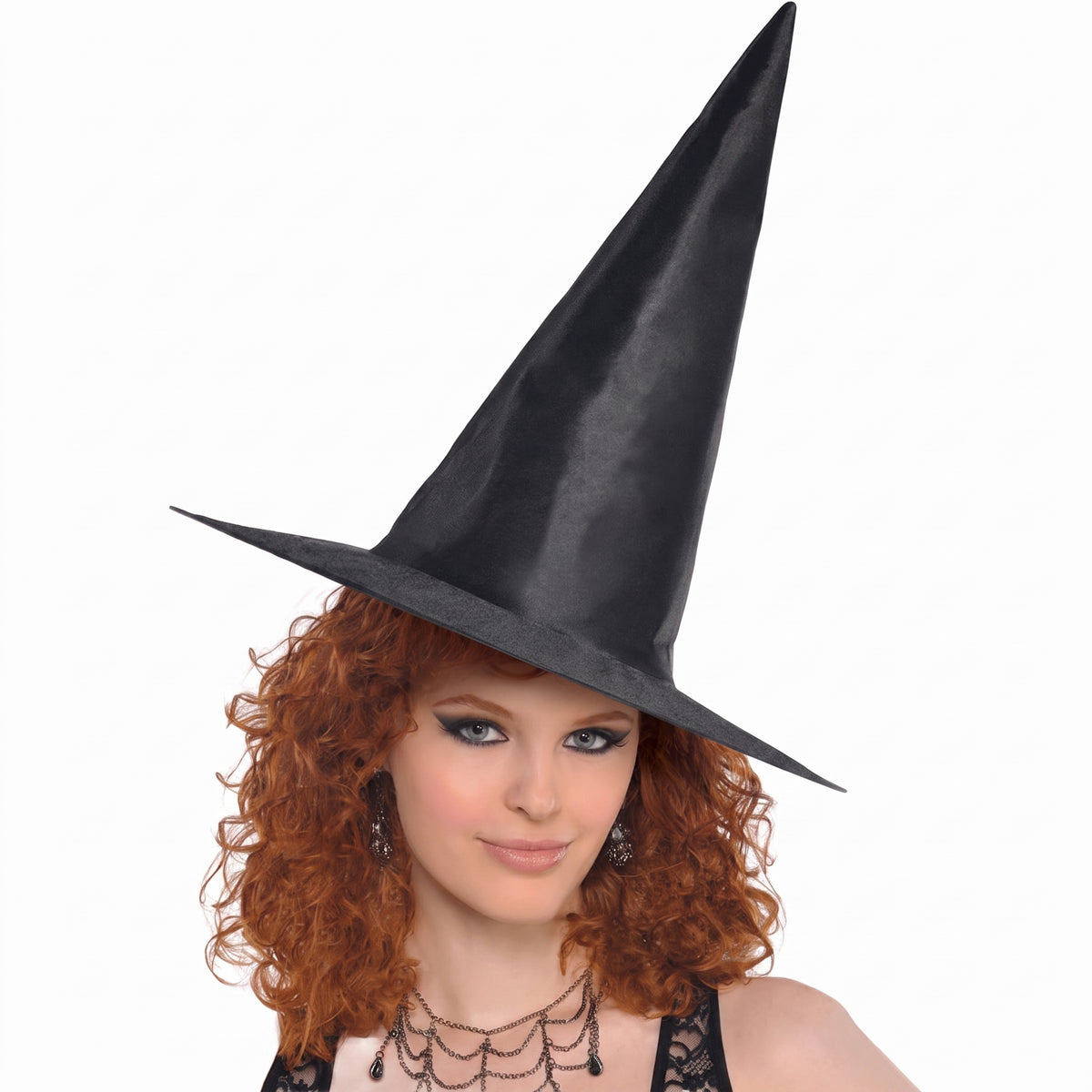 Classic Witch Hat - Black, One Size Halloween Costume Accessory