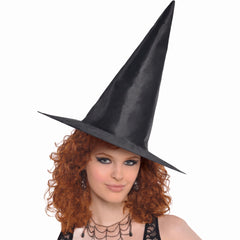 Classic Witch Hat - Black, One Size Halloween Costume Accessory