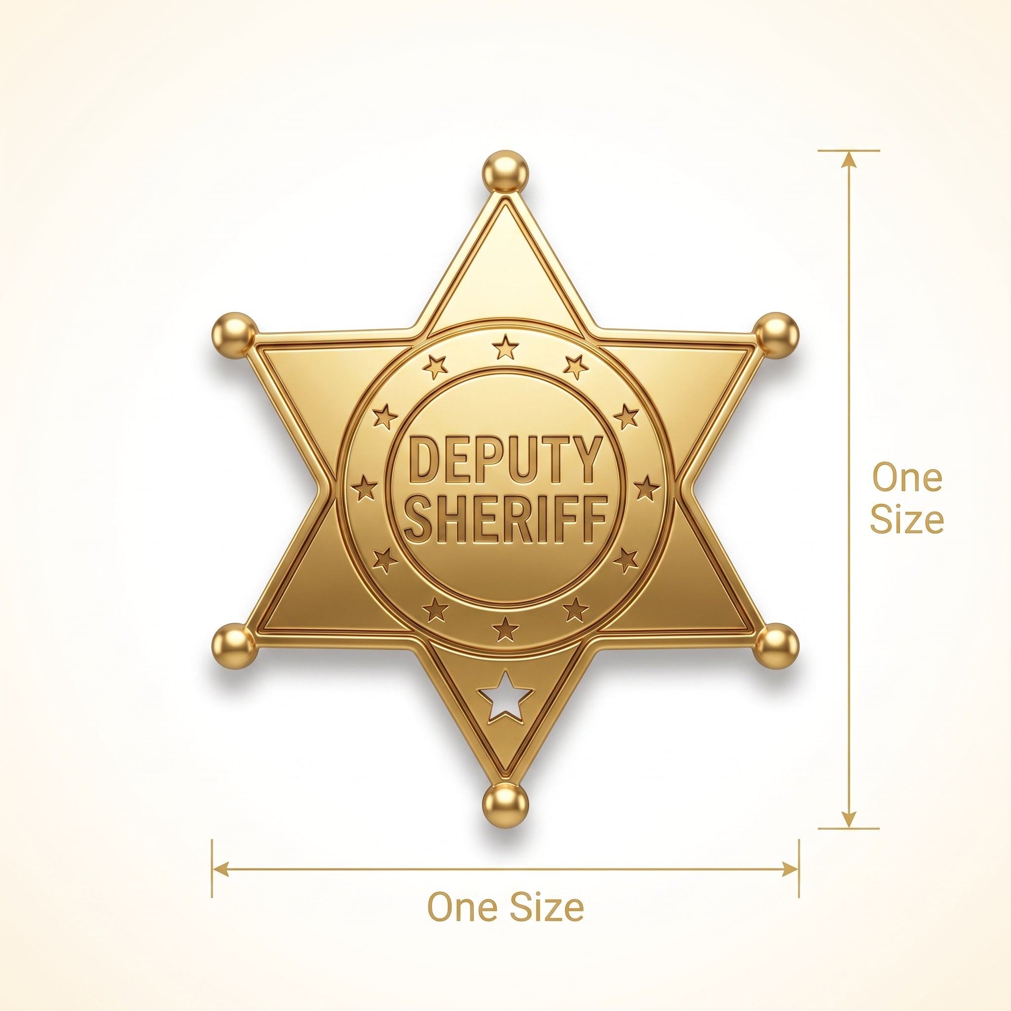 Gold Deputy Sheriff Badges - Western Party Accessories (8-Pack)
