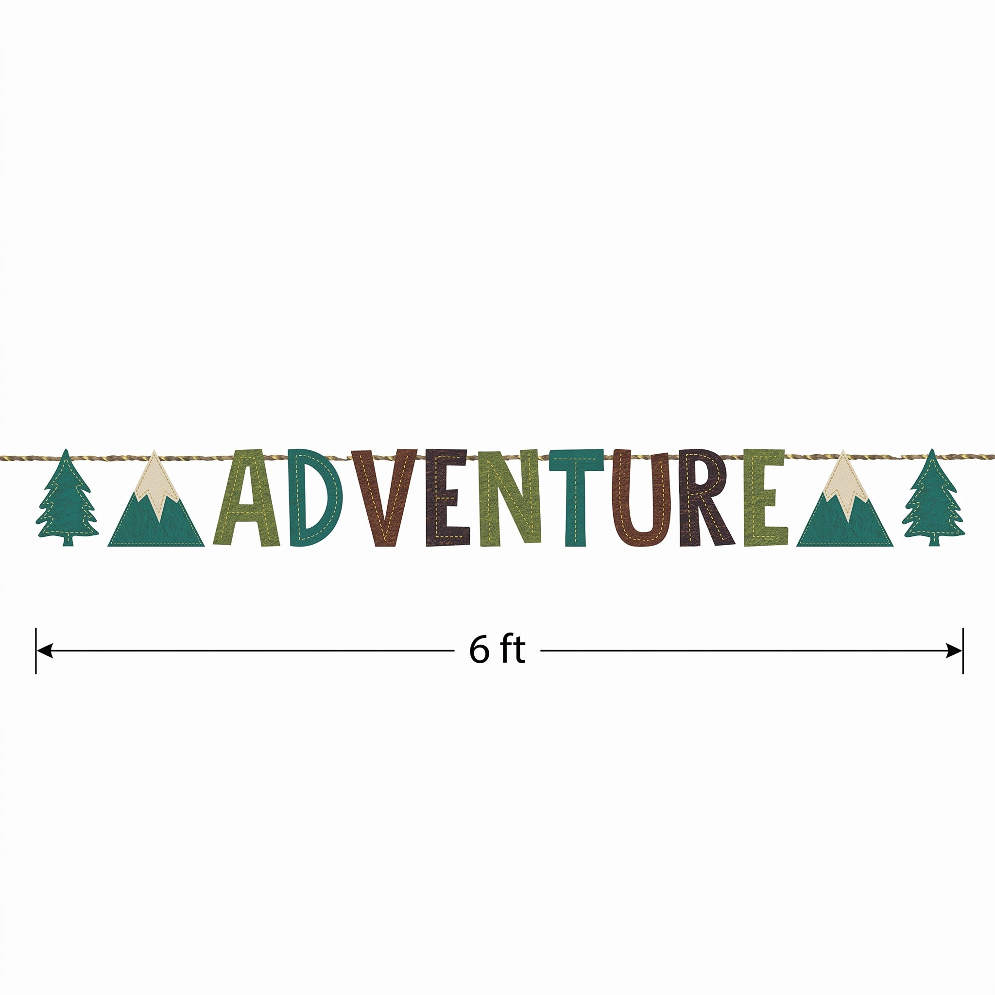 Adventure Wilderness Felt Letter Banner for Baby's First Birthday