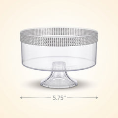 Clear Rhinestone Plastic Trifle Container