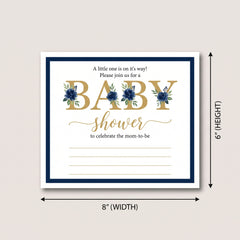 Deluxe "It's a Boy" Baby Shower Invitation