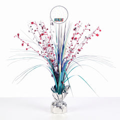 "Here's to Your Birthday" Metallic Spray Centerpiece