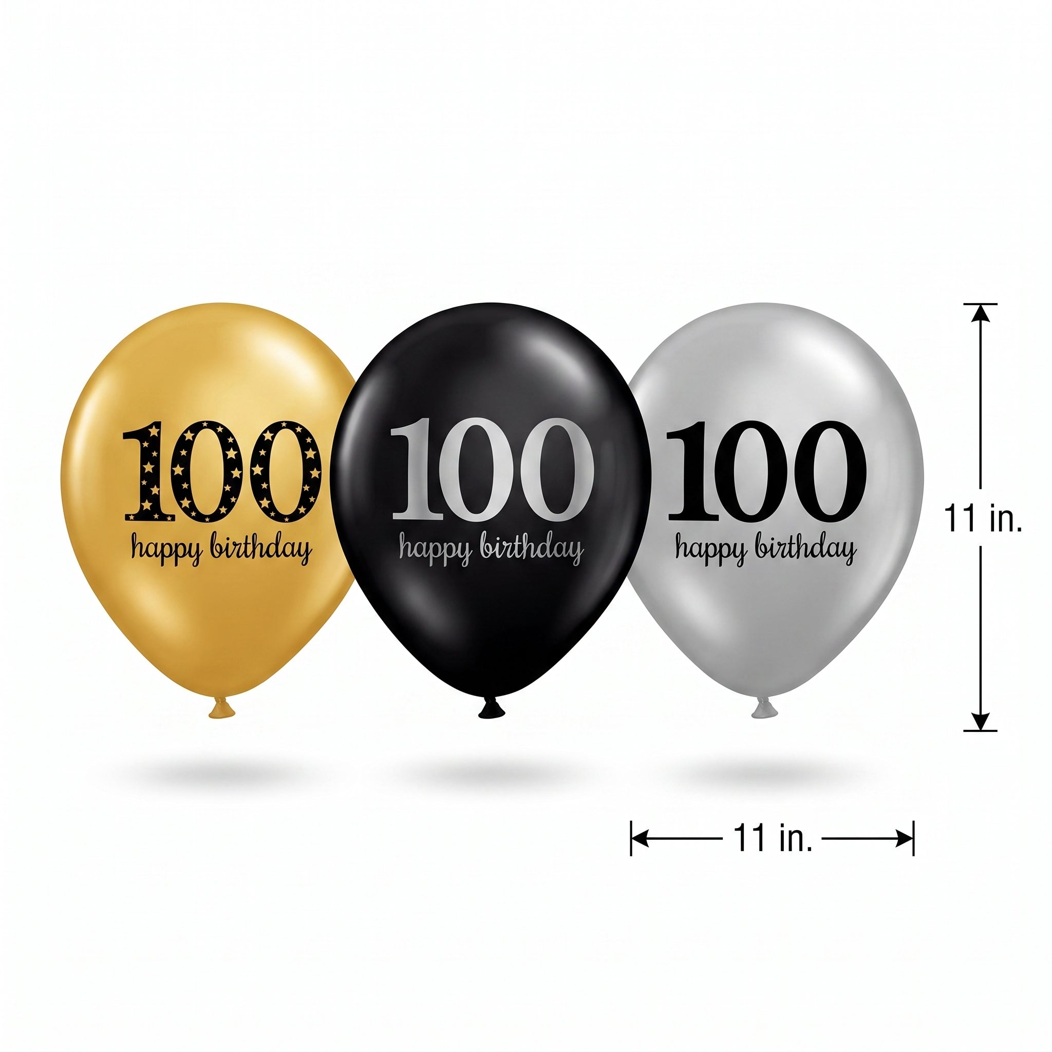 Sparkling Celebration 100th Birthday Latex Balloons