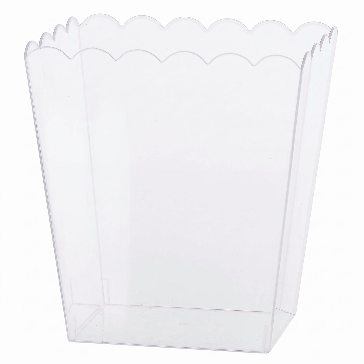 Clear Scalloped Edge Plastic Container - 55 Oz.