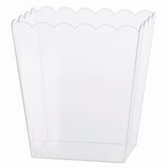 Clear Scalloped Edge Plastic Container - 55 Oz.