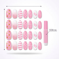 "It's a Girl" Baby Shower Faux Nails Set