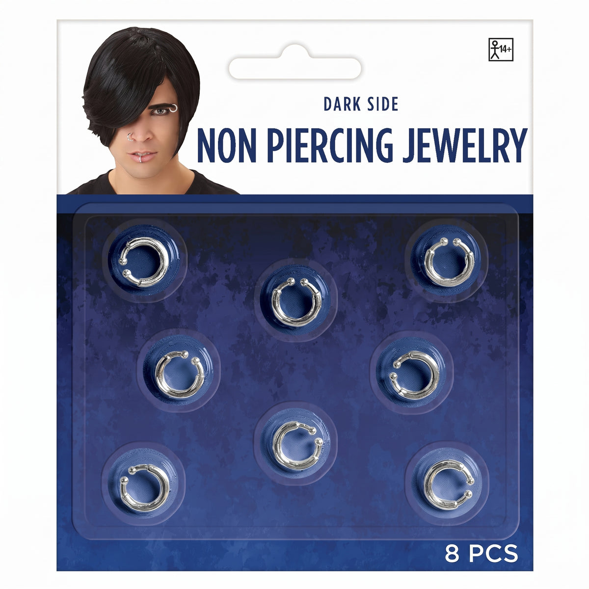 Silver No-Piercing Clip-On Jewelry Set for Halloween