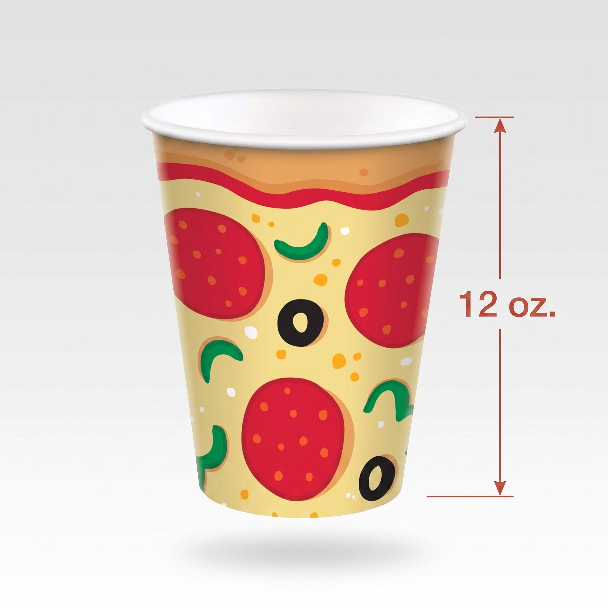 Pizza Party Paper Cups - 12oz, 20 Pack