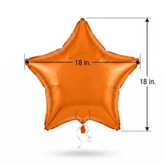 Radiant Orange Star Foil Balloon - 18 Inch