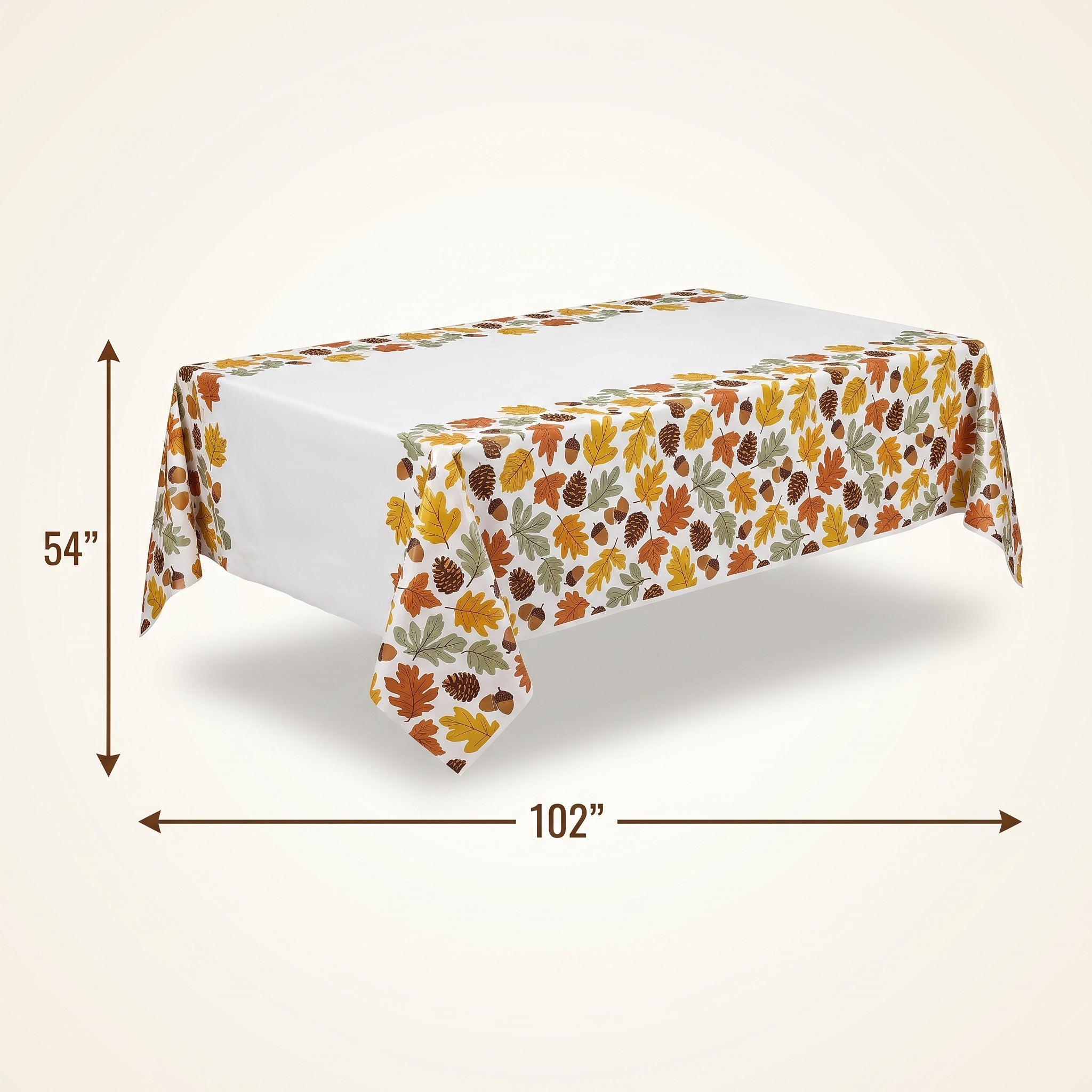 Golden Autumn Harvest Plastic Table Cover