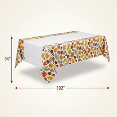 Golden Autumn Harvest Plastic Table Cover