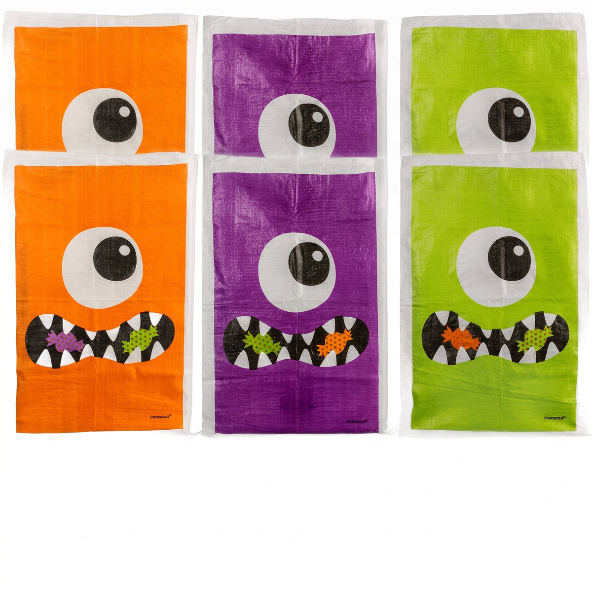 Boo Crew Monster Potato Sacks - 41" Halloween Race Game (6-Pack)