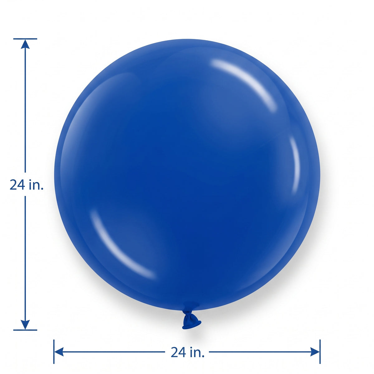 Royal Blue 24" Latex Balloons - 4 Pack