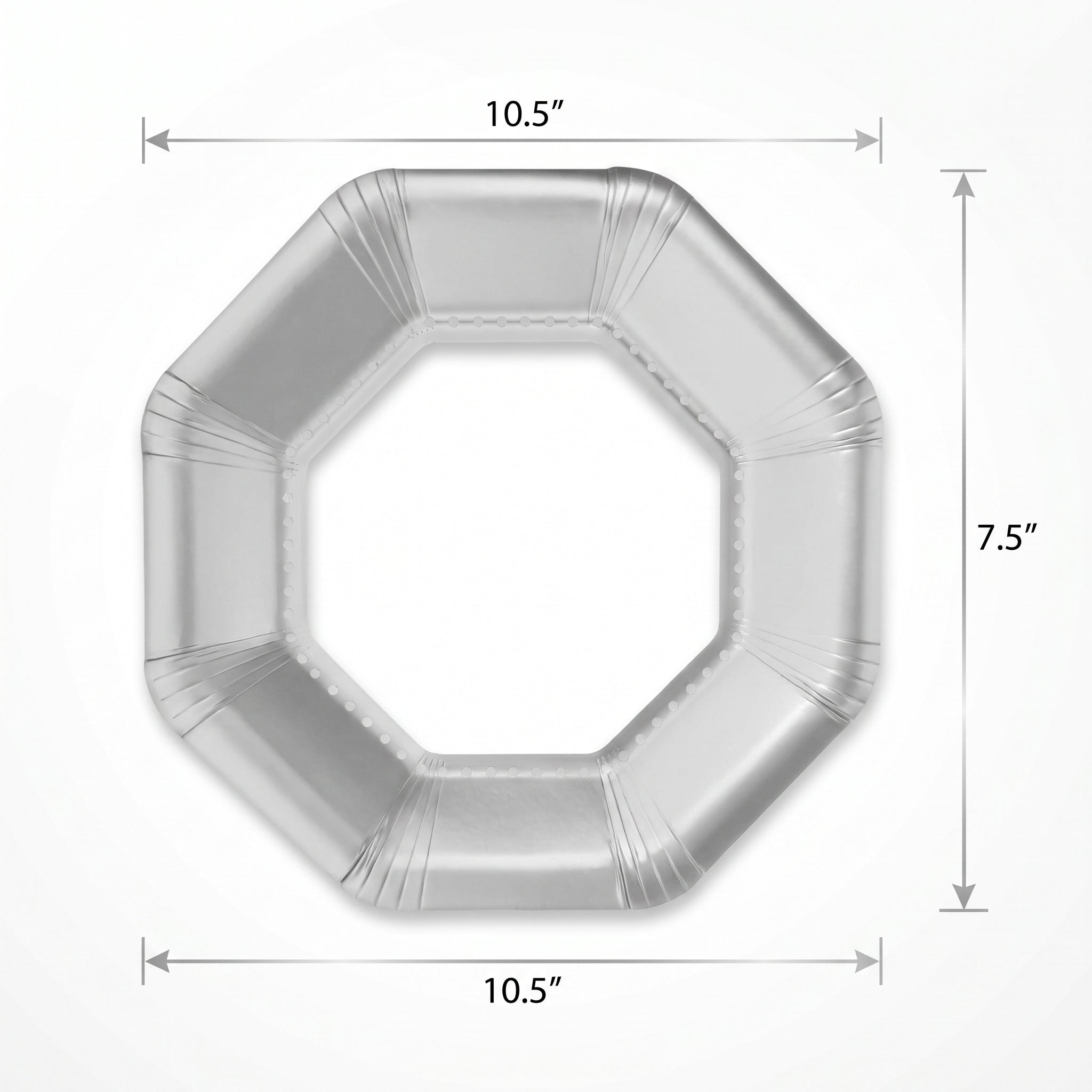 Premium Silver 10" Octagonal Paper Plates