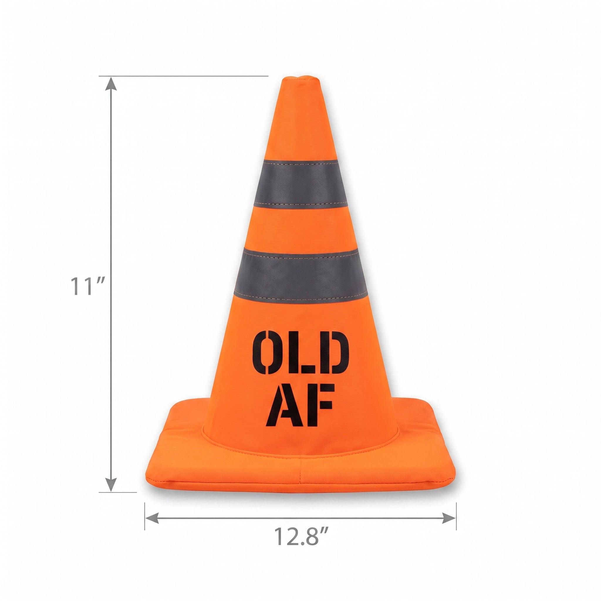 Novelty Construction Cone Birthday Hat - "Old AF"