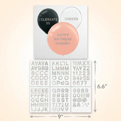 Silver Balloon Sticker Set - 133 Piece Pack