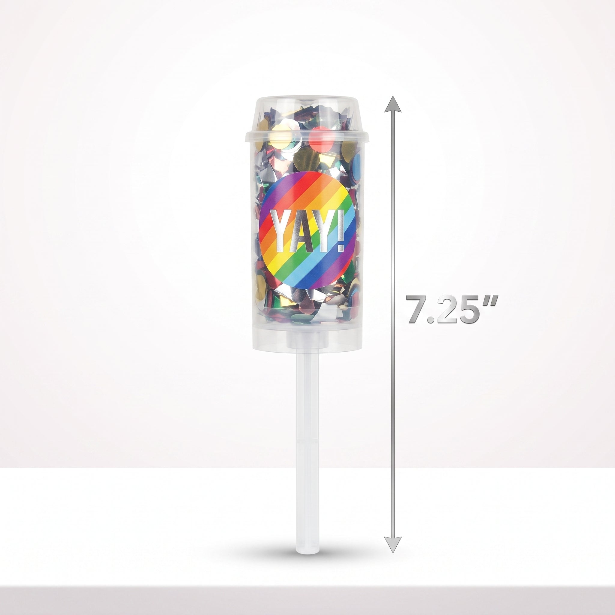 "Yay!" Multi-Colored Confetti Poppers, 2-Pack