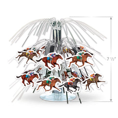 5x7in Cascading Horse Race Centerpiece for Derby Day