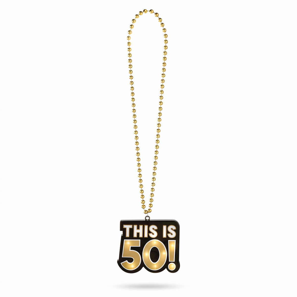 Light-Up "This Is 50!" Birthday Necklace