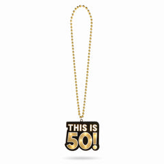 Light-Up "This Is 50!" Birthday Necklace