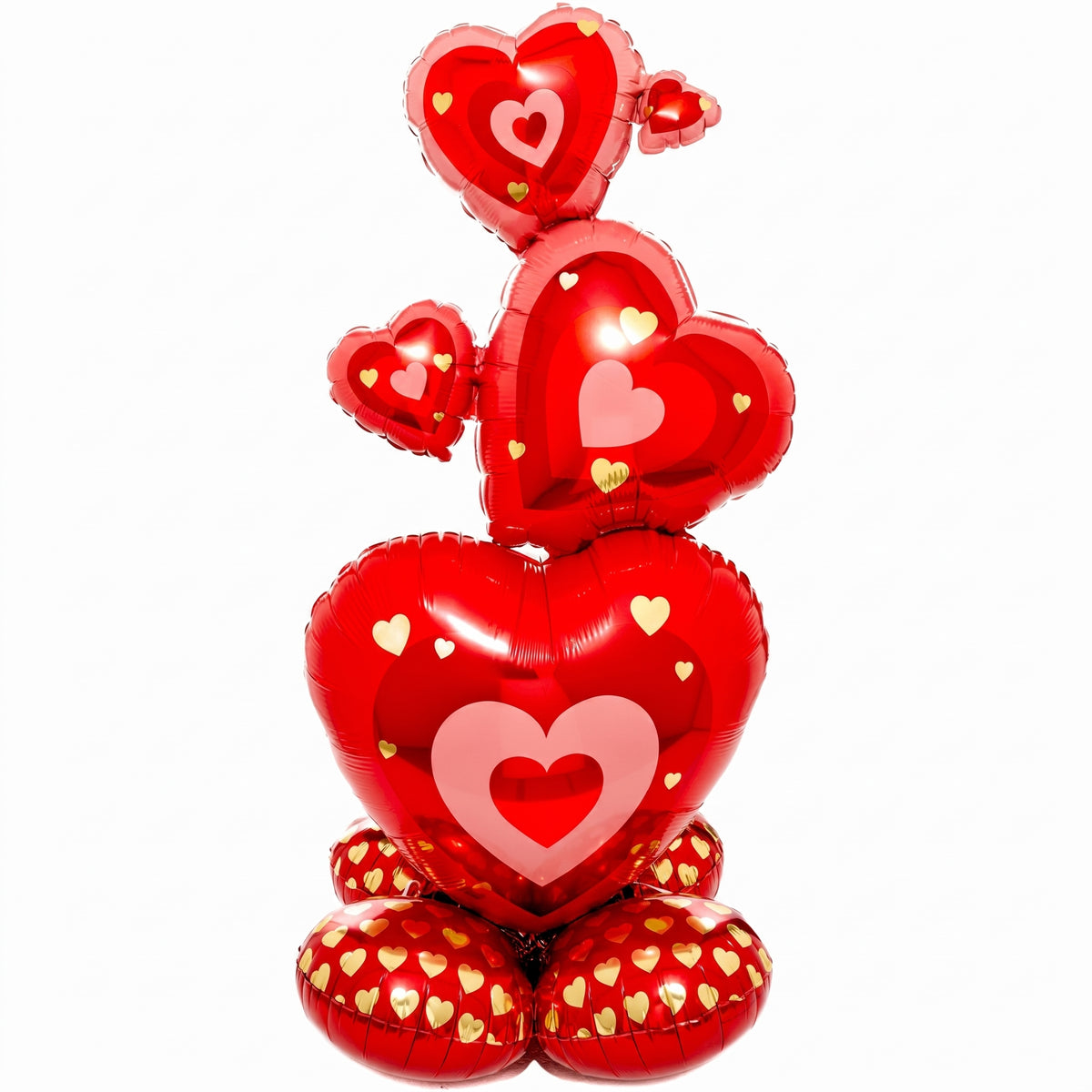 Valentine‚Äôs Day Airloonz Stack Heart Metallic Balloon