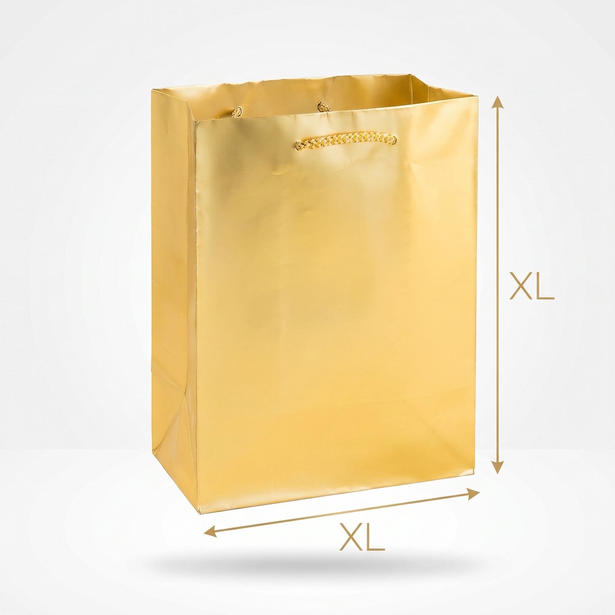 XL Gold Matte Gift Bag - Elegant Metallic Finish