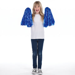Team Spirit Marine Blue Pom-Poms, 2-Pack
