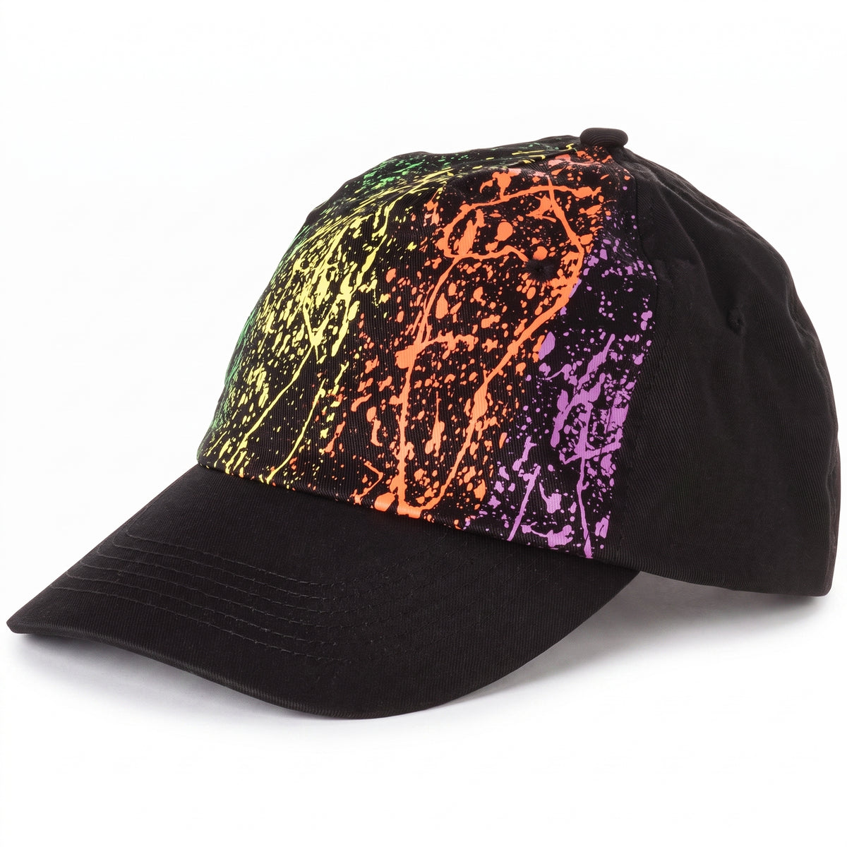 Neon Splash Baseball Cap - Vibrant Team Spirit Accessory