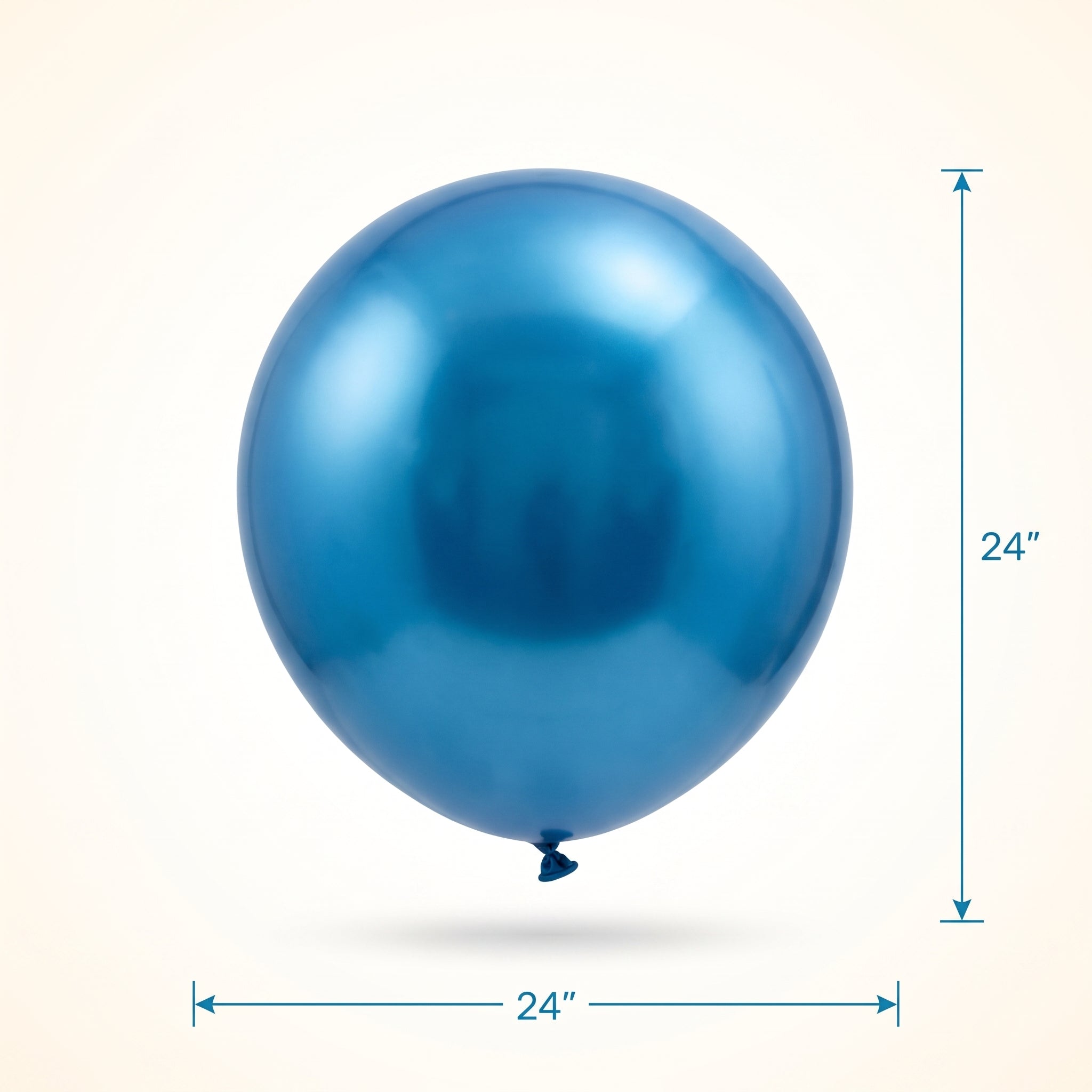 Azure Metallic Lux 24" Latex Balloons - Pack of 4