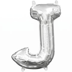 Silver Foil Letter "J" Balloon - Air Filled