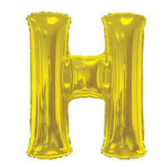 34" Gold Letter - H Balloon