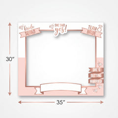 Customizable Blush Rose Gold Bridal Shower Photo Frame Kit