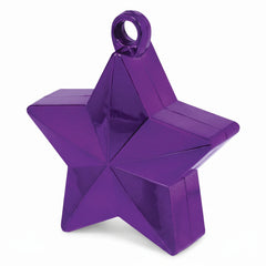 Purple Star Shaped Balloon Weight - Deluxe Party Accessory