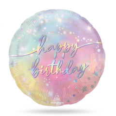 Luminous Happy Birthday Foil Balloon - 18-Inch Mylar