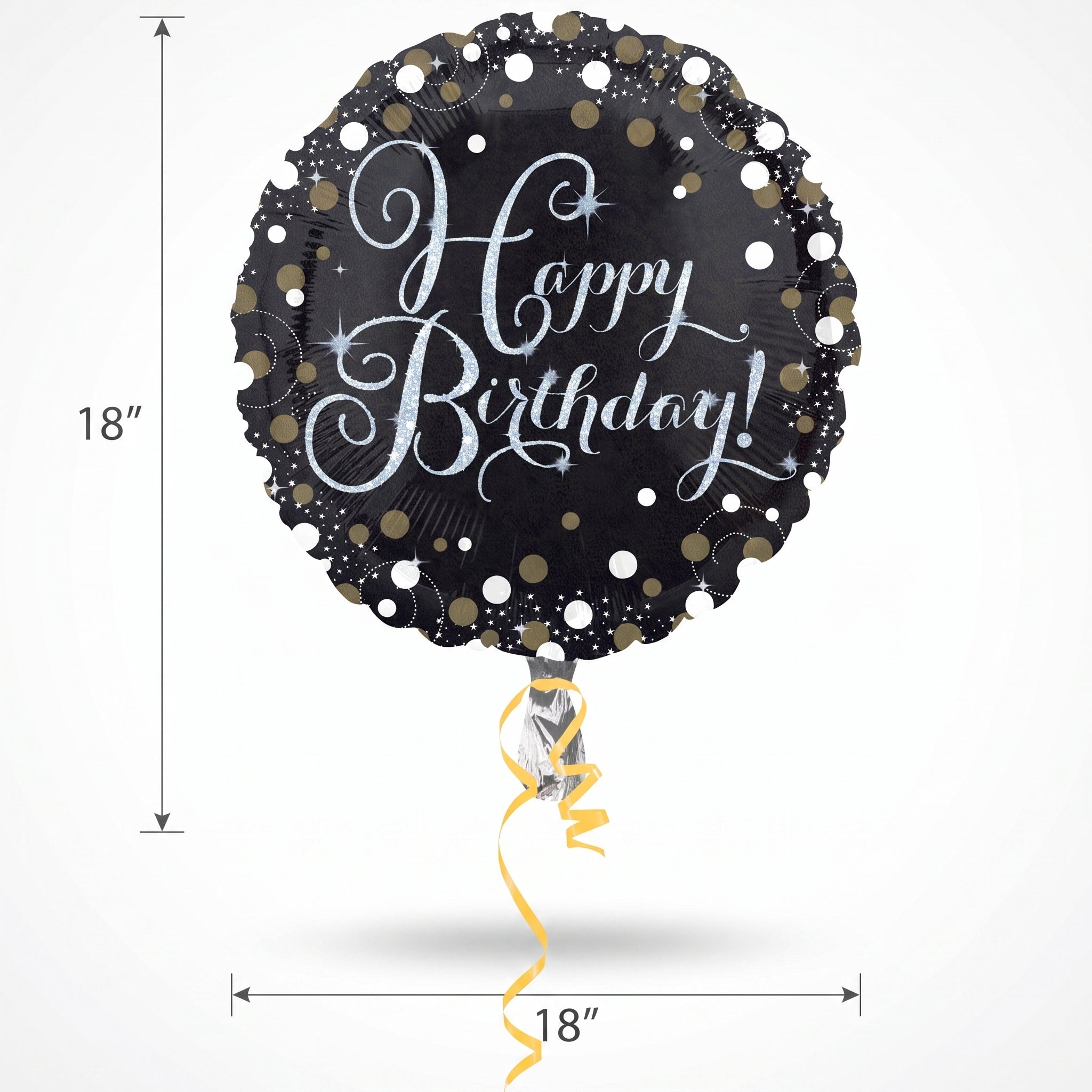 Sparkling Celebration Happy Birthday Foil Balloon - 18-inch