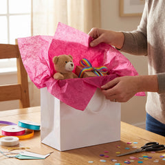 Vibrant Pink Tissue Paper - 8 Count