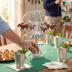 5x7in Cascading Horse Race Centerpiece for Derby Day