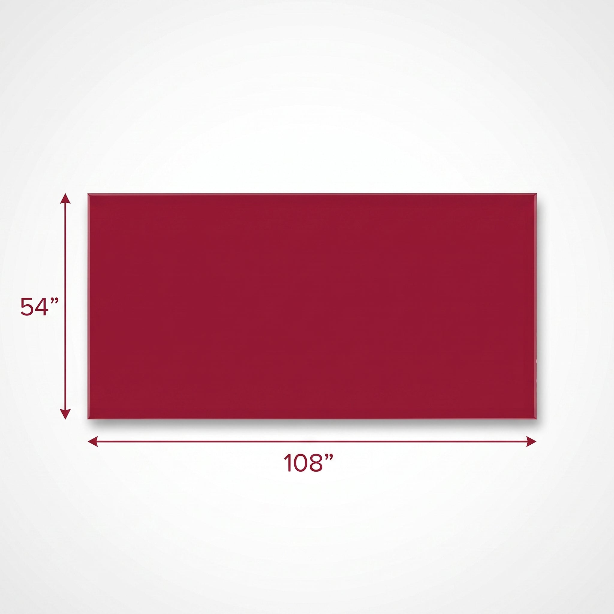 Red Plastic Rectangular Table Cover - 54" x 108"