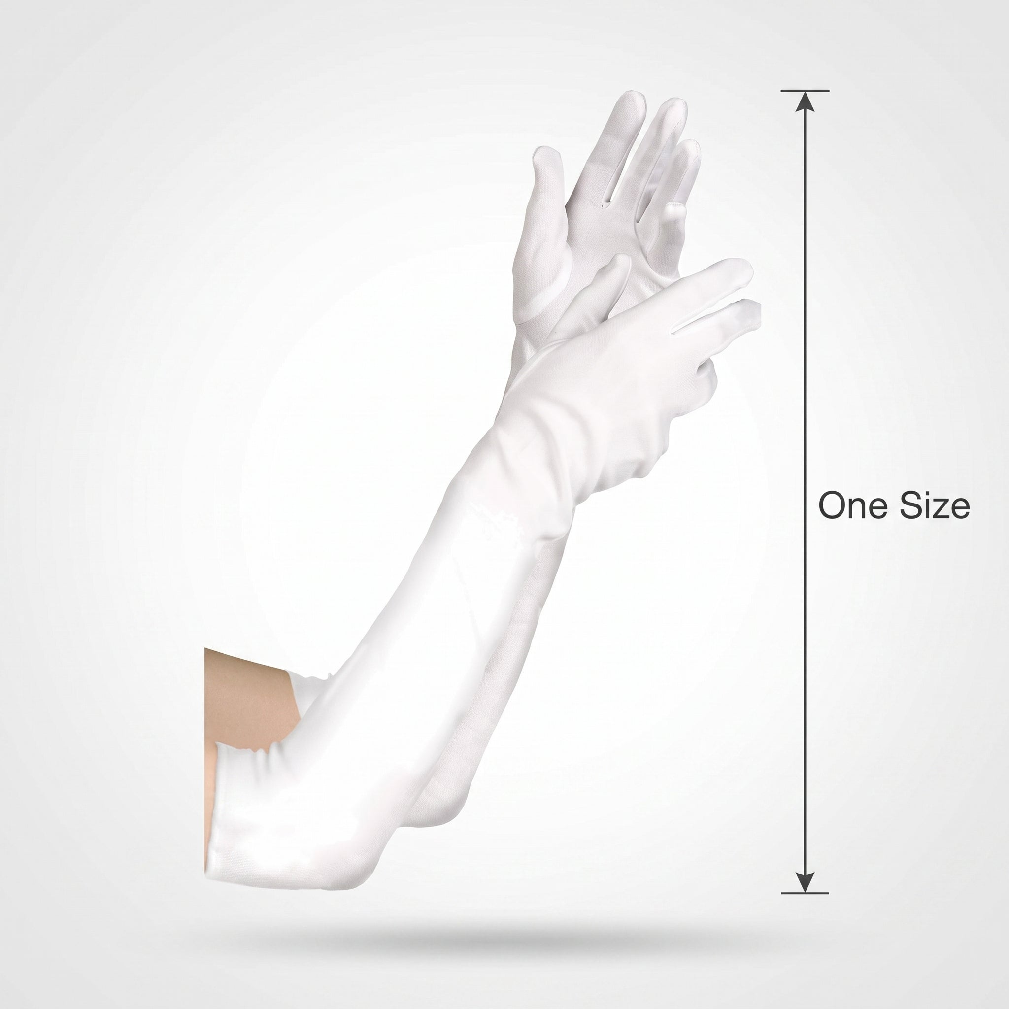 Elegant Long White Gloves for Adults