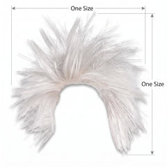 Silver Crazy Team Spirit Wig - One Size