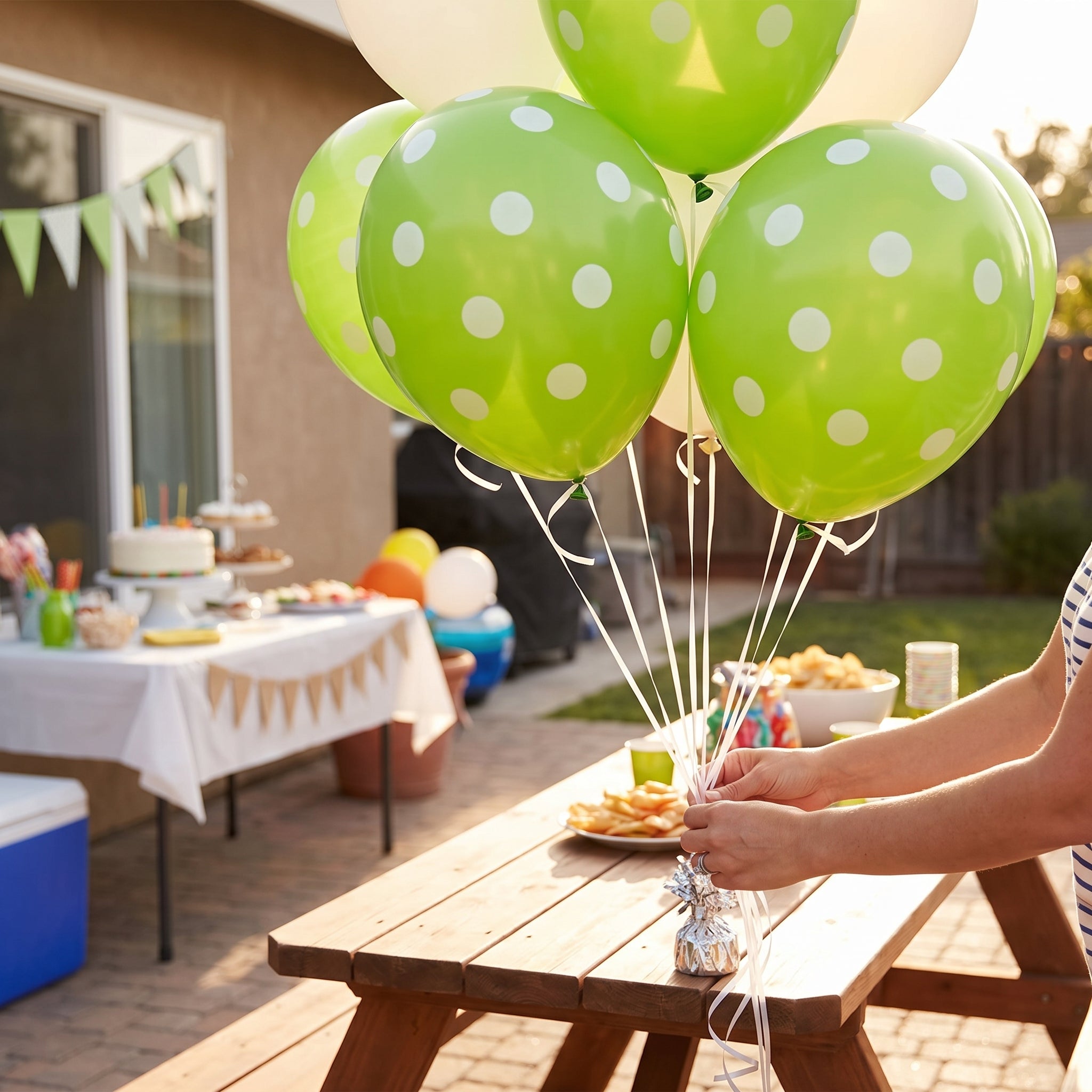 Kiwi Polka Dot 12" Latex Balloons - Bulk Pack