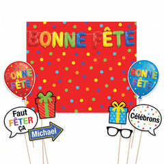 Colorful "Bonne Fete" Scene Setter Kit with Props