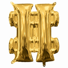 Gold Foil Air-Filled Balloon Letter "H"
