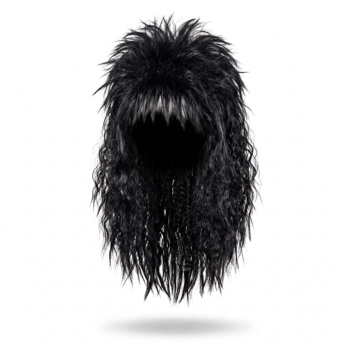 Rocker Vibe Curly Black Wig - Perfect Costume Accessory