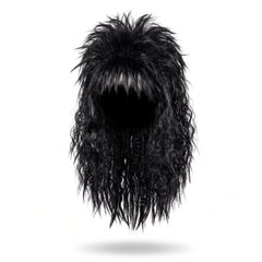 Rocker Vibe Curly Black Wig - Perfect Costume Accessory
