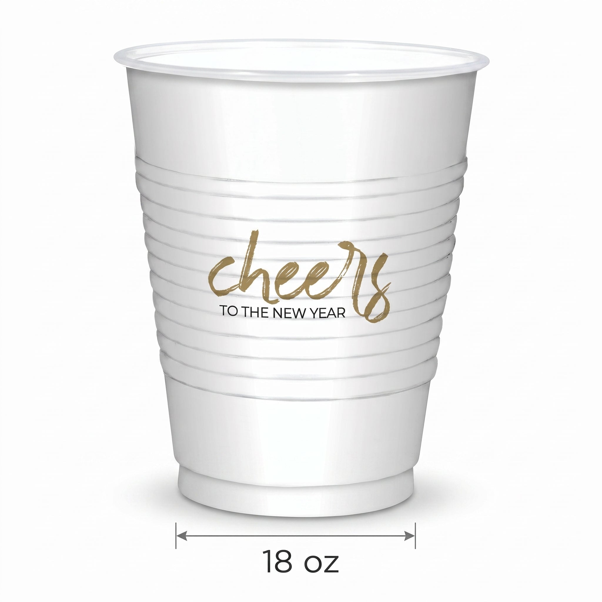"Cheers To The New Year" 16oz Plastic Tumblers - 25 Pack