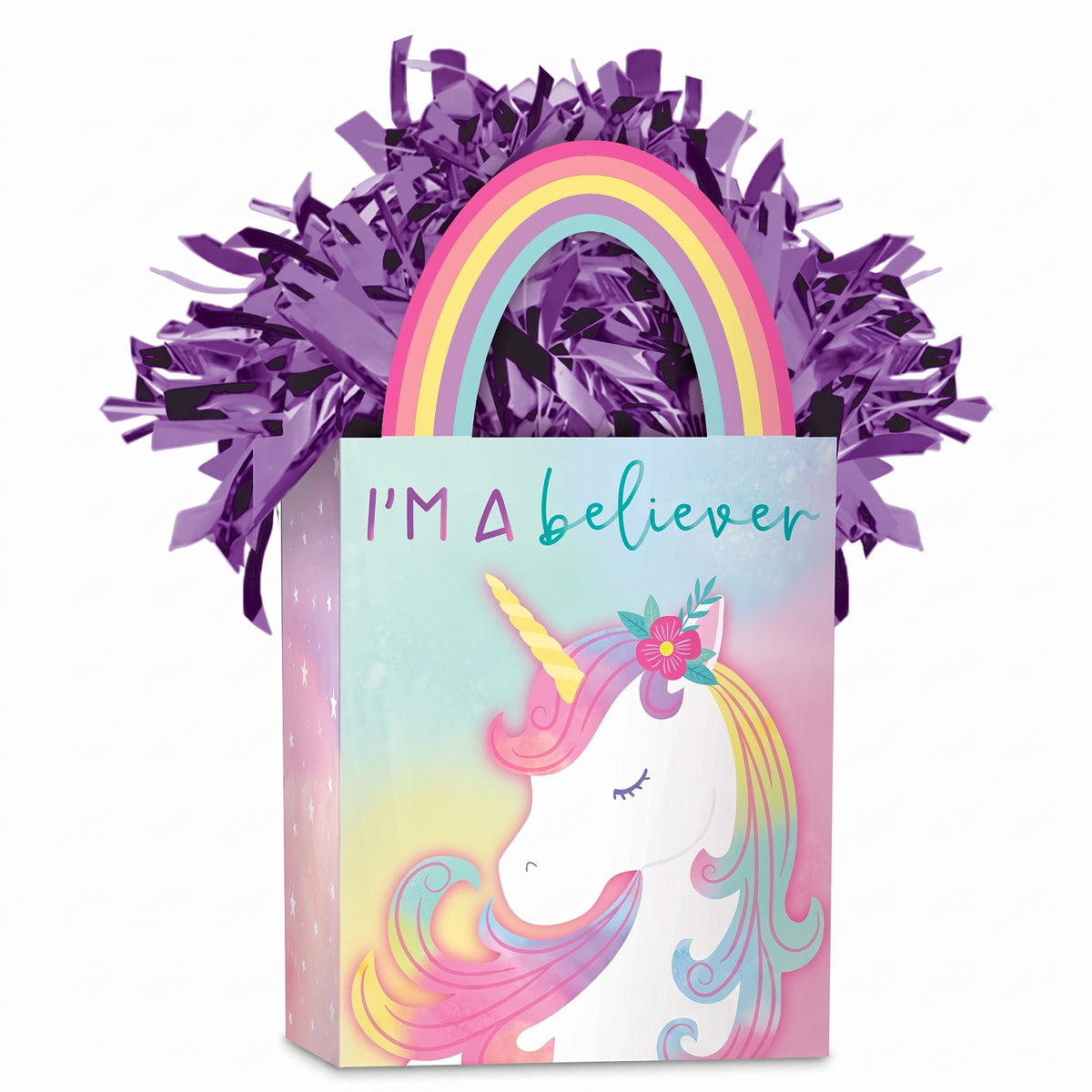 Enchanted Unicorn Balloon Weight - "I'm a Believer" Tote