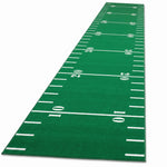 Football Field Floor Runner, 2x10 ft, Green Carpet for Sports Party Decor